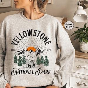 Yellowstone-sweater, hoodie Yellowstone National Park, outfit reiziger familie, wandelkleding, hoodie familie roadtrip, kampeercadeaus