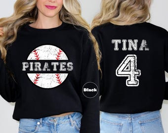 Custom Baseball Team Numbers Sweatshirt, Personalized Baseball Name Hoodie, Baseball Player Outfit, Baseball Family Game Day Clothing Gifts