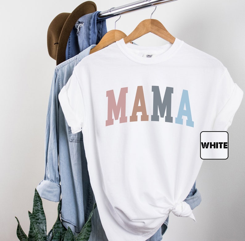 Mama Comfort Colors® T-shirt, Cute Mom Shirt, Mommy Outfit, Trendy Mama Tee, Pregnancy Reveal Shirts, Cool Mama Clothing, Mothers Day Gifts image 1