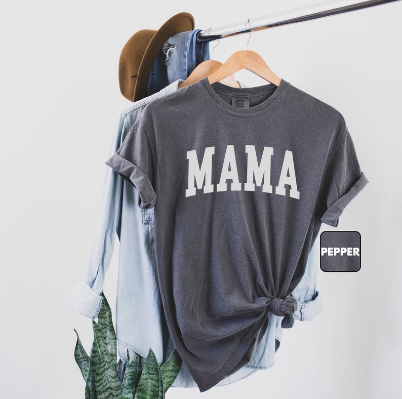 Mama Comfort Colors® T-shirt, Cute Mom Shirt, Mommy Outfit, Trendy Mama Tee, Pregnancy Reveal Shirts, Cool Mama Clothing, Mothers Day Gifts image 3