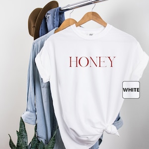 Comfort Colors® Honey Tshirt, Honey Shirt, Trendy Mom Outfit, Cute Women Tee, Grandma Clothing, Pregnancy Announcement Tee, Mothers Day Gift