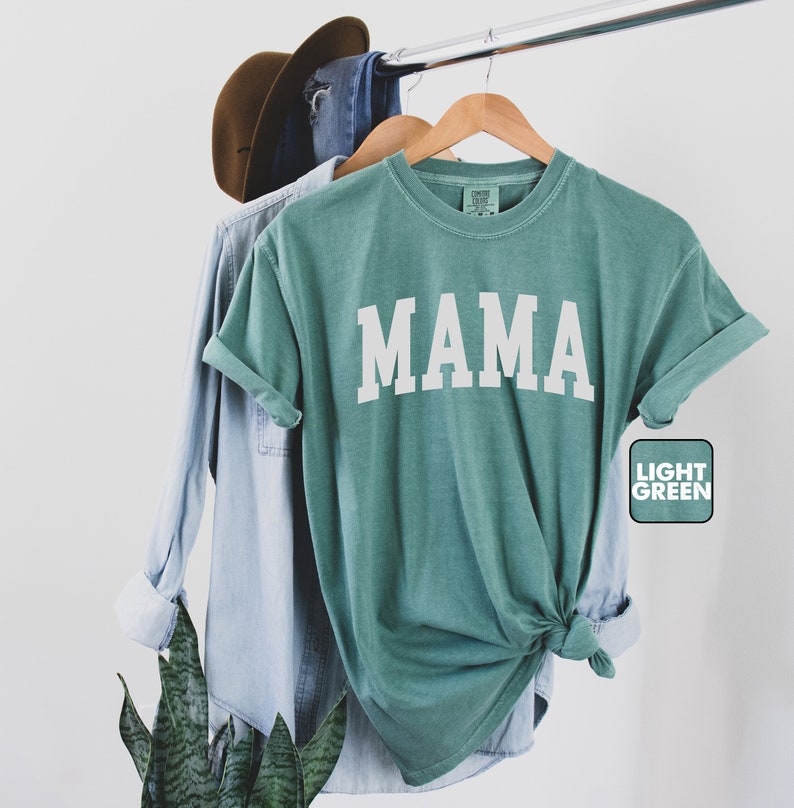 Mama Comfort Colors® T-shirt, Cute Mom Shirt, Mommy Outfit, Trendy Mama Tee, Pregnancy Reveal Shirts, Cool Mama Clothing, Mothers Day Gifts image 2
