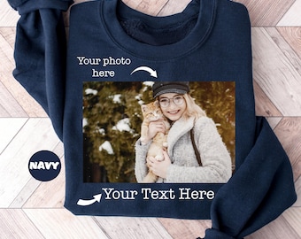 Custom Photo Sweatshirt, Personalized Family Picture Hoodie, Custom Text Outfit, Customized Image Clothing, Custom Make Your Own Hoodie Gift