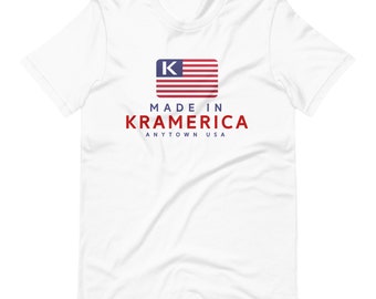 Kramerica Industries T-shirt – Seinfeld-inspirerad Anytown USA-tröja – Quirky sitcom-grafik-t-shirt