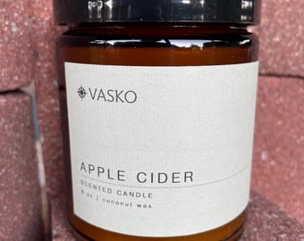APPLE CIDER  8oz coconut wax candle