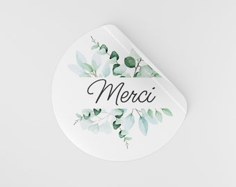 Stickers - Fleurs watercolor Vert