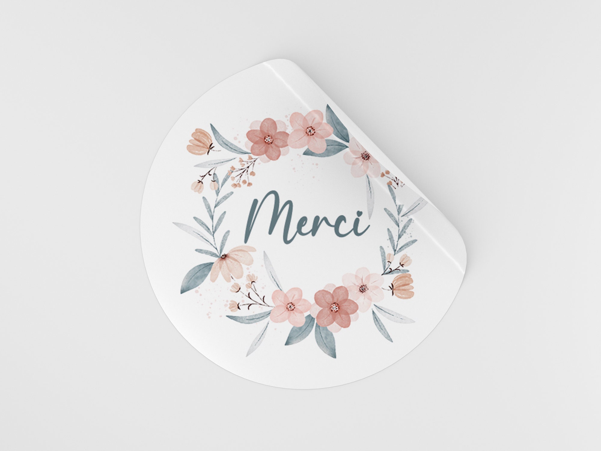 Sticker Personnalisé avec prénom couronne de fleurs d'automne - TenStickers