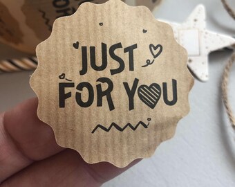 Just for You  Stickers - Kraft