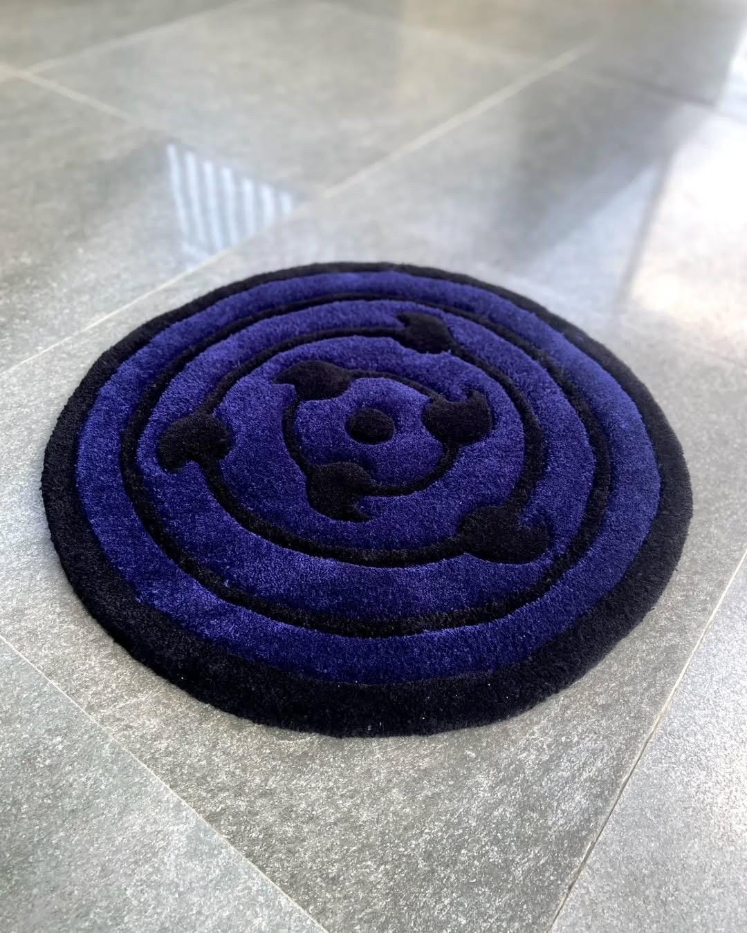 Round Rineggan Naruto Sasuke Custom Rug Gift for Boyfriend or ...