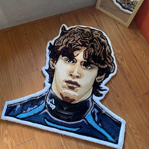 Messi custom rug football face tufting
