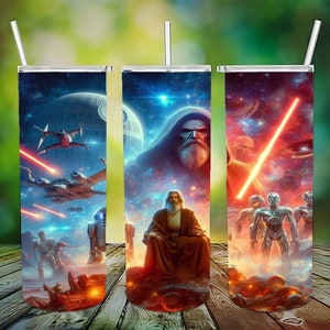 Star Wars Tumbler Wrap, Tumbler PNG Design, Star Wars Sublimation Design, Skinny Tumbler Wrap, Digital Download