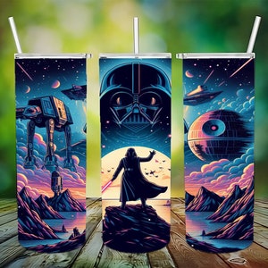 Darth Vader PNG Design, Star Wars Tumbler Wrap, Tumbler Sublimation Design, 20 Oz Skinny Tumbler Wrap, Digital Download