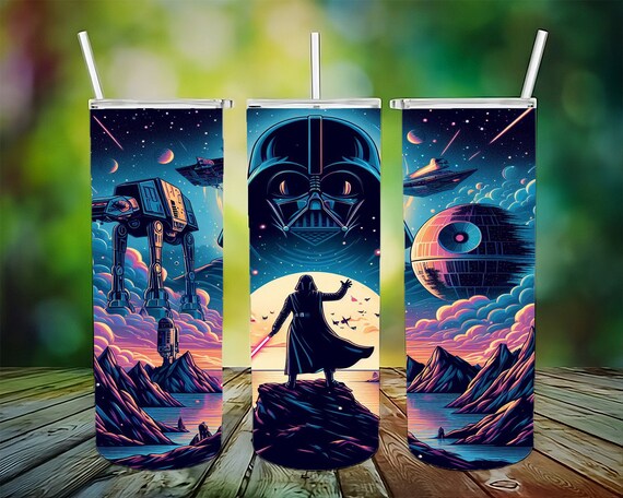 Darth Vader PNG Design, Star Wars Tumbler Wrap, Tumbler Sublimation Design,  20 Oz Skinny Tumbler Wrap, Digital Download