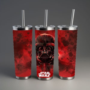 Darth Vader Tumbler, Star Wars Tumblers Png Design, 20oz Skinny Tumbler Wrap, Sublimation Design Digital Download Boys Girls Gift