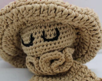 Crochet Mushroom Baby Lovey - Cottagecore Toadstool Snuggler