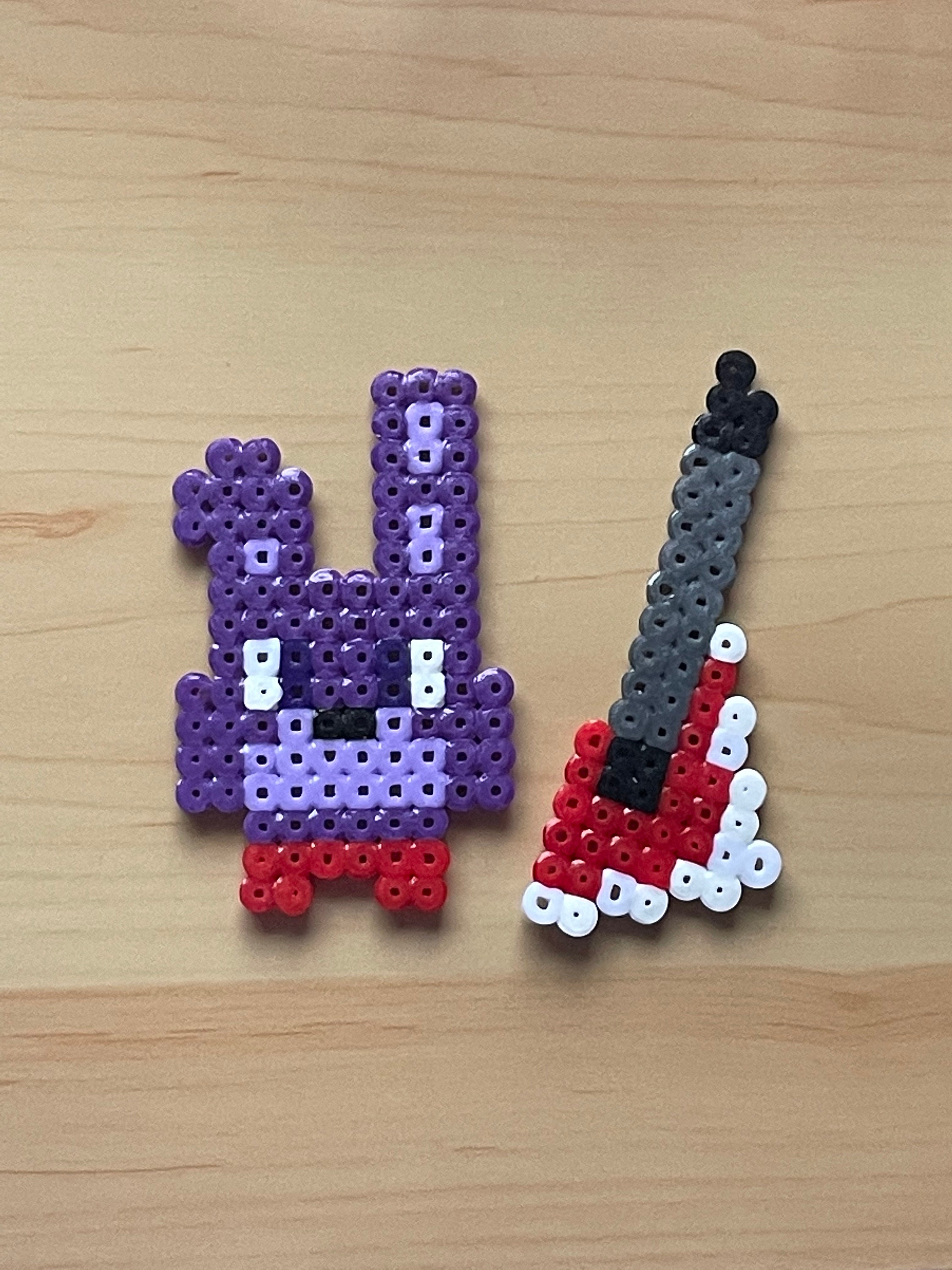 FNaF Glamrock Bonnie Keychain Perler (Security Breach Ruin DLC, Five  Nights)