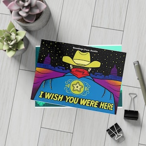 Wunderliches Postkarten-Bundle, Vintage Reisepostkarten, Grüße aus Texas, Austin Souvenirs, einzigartige Andenken für Reisende