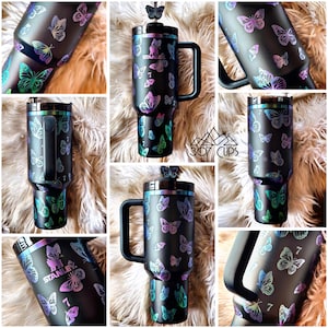 Vlinders LASERGRAVEREN Tumbler Wrap SVG