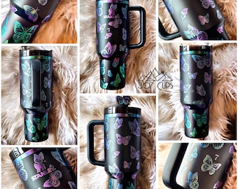 Vlinders LASERGRAVEREN Tumbler Wrap SVG