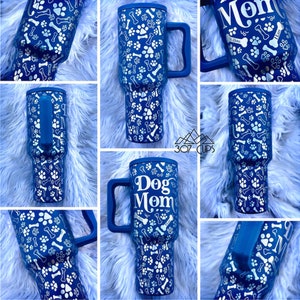 Hond patroon & hond moeder LASERGRAVEREN Tumbler Wrap SVG
