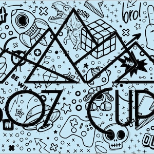 Jongen Doodle LASERGRAVEREN Tumbler Wrap SVG