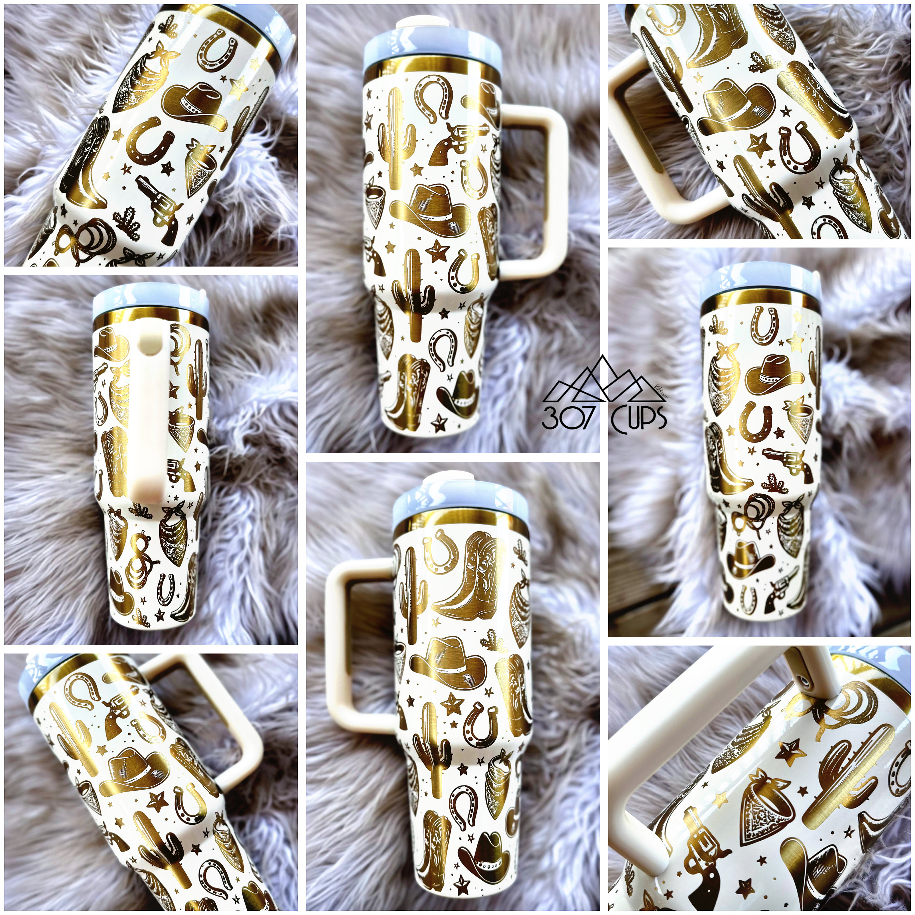 Lets Get Western Cowboy LASER ENGRAVING Tumbler Wrap SVG - Etsy