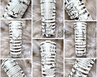 MAGA Donald Trump Láser GRABADO Vaso Envoltura SVG