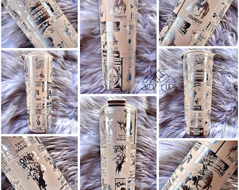 Diseño vintage de rodeo western con grabado láser para vaso (formato SVG)