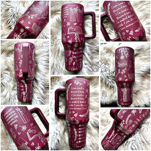 Buchliebhaber Bookish Bücher LASERGRAVUR Tumbler Wrap SVG