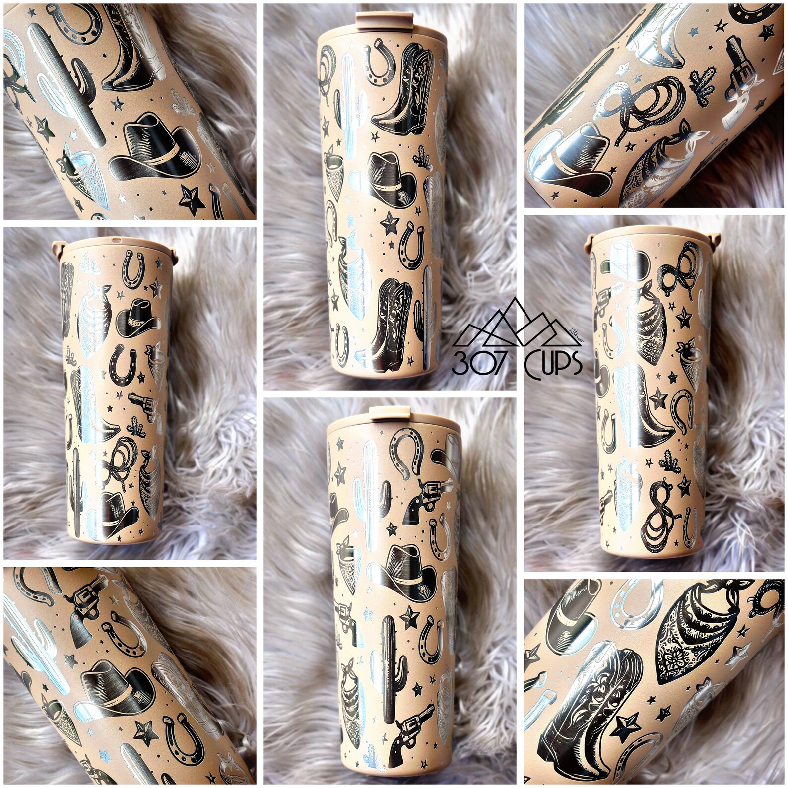 Lets Get Western Cowboy LASER ENGRAVING Tumbler Wrap SVG - Etsy