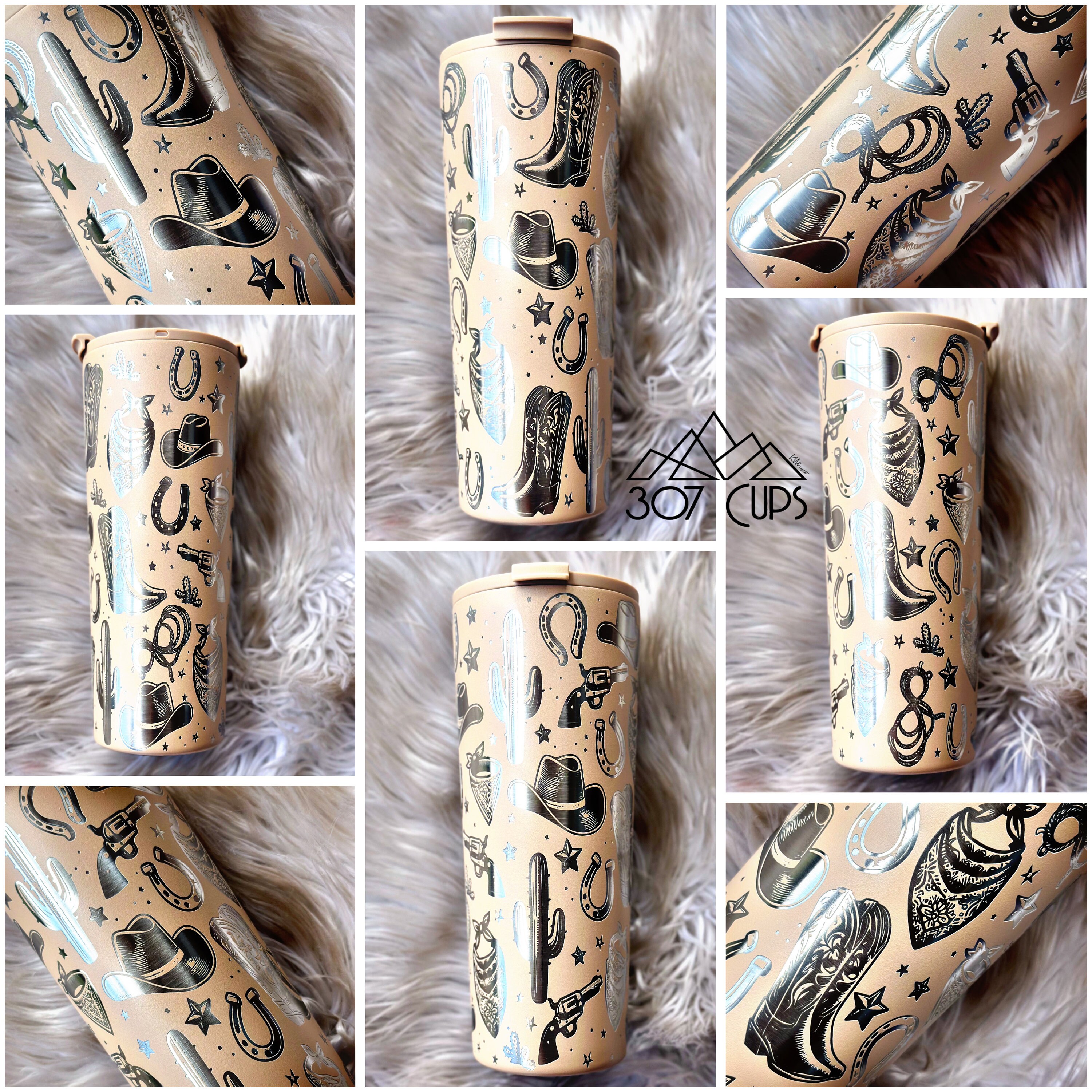 Lets Get Western Cowboy LASER ENGRAVING Tumbler Wrap SVG - Etsy