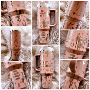 Hey Cowboy Western LASER ENGRAVING Tumbler Wrap SVG