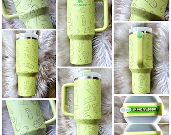 Envoltura de vaso de grabado láser de pepinillo SVG
