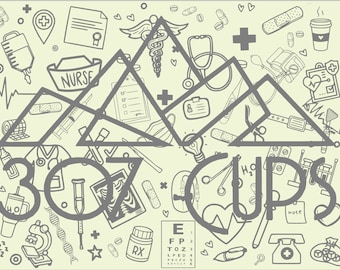 Enfermera Médica GRABADO LÁSER Tumbler Wrap SVG