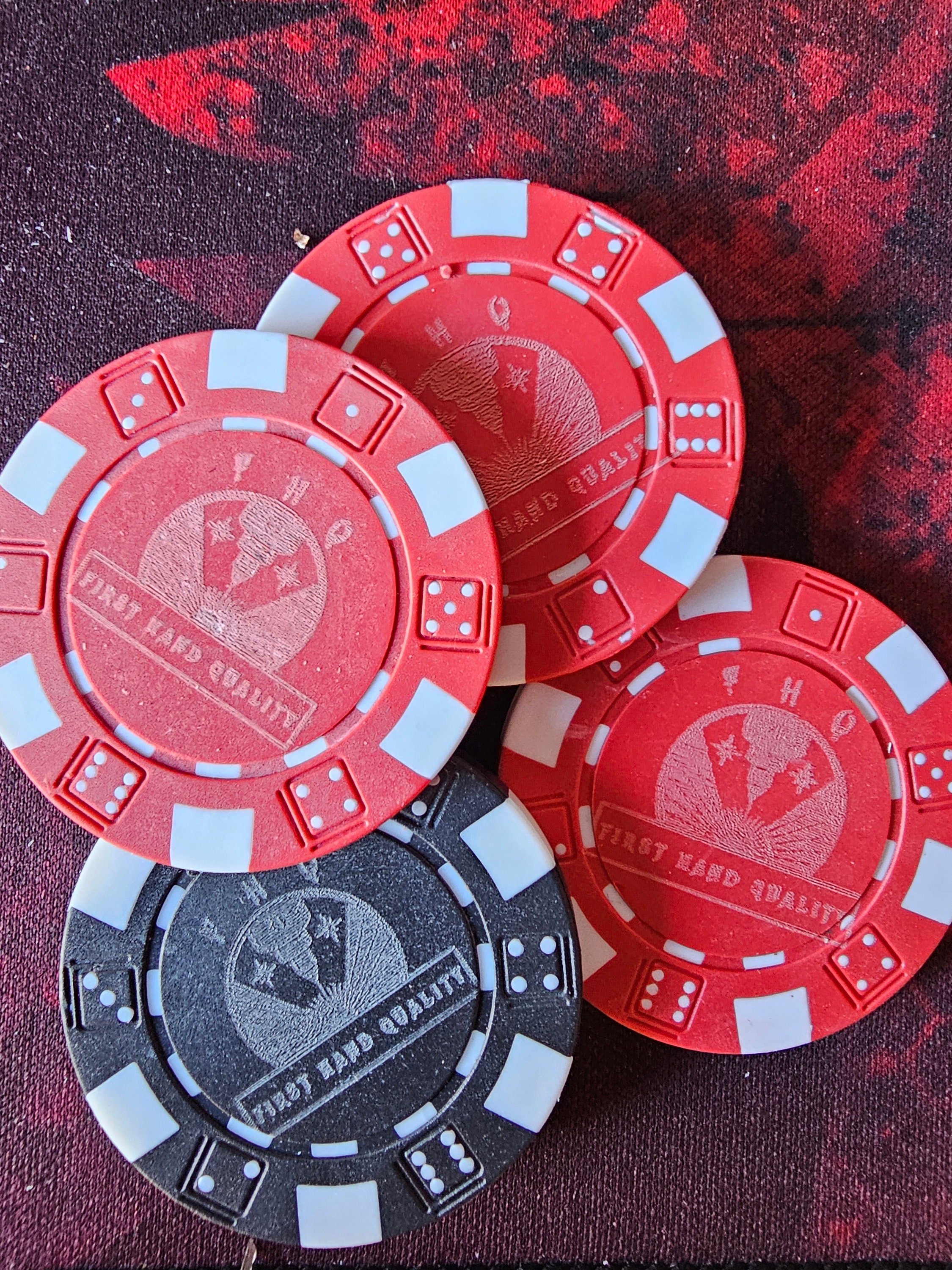 Custom Engraved Poker Chips Set of 50 Etsy