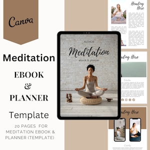Meditation Ebook and Planner Canva Template for Coaches (Digital Download)