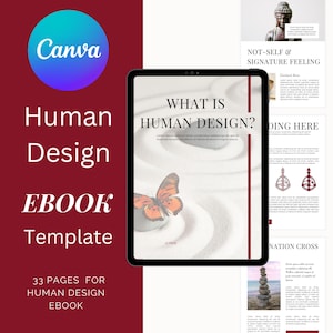 Human Design Ebook Template: Lead Magnet Canva Guide (Digital File)
