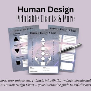 Menselijke ontwerpgrafiek | Human Design BodyGraph: uw afdrukbare PDF-gids voor zelfontdekking