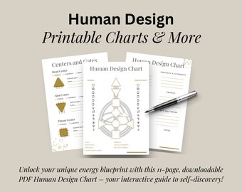 Menselijke ontwerpgrafiek | Human Design BodyGraph: uw afdrukbare PDF-gids voor zelfontdekking