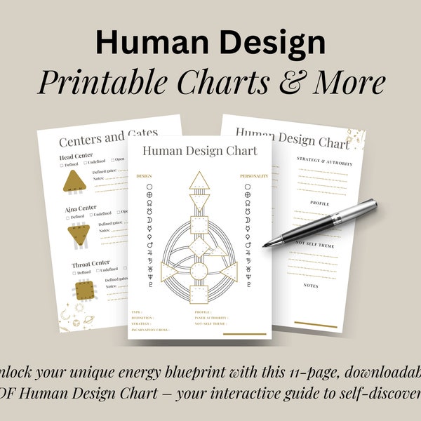 Human Design Chart | Human Design BodyGraph: Your Printable PDF Guide to Self-Discovery