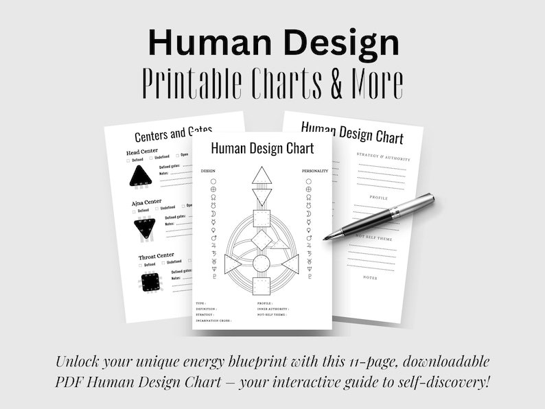 Human Design Map.pdf Human Design Chart: Self-discovery Bodygraph (printable PDF Guide) - Etsy