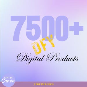 7500+ Done For You PLR MRR Digital Products Bundle Ebook Digital Planners Trackers Templates Master Resell Rights DFY Template Editable