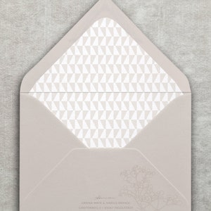 Scandi Chic Envelope matching envelope for invitation card set, modern and simple, Nordic style image 3