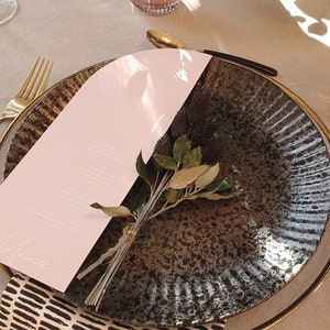Save the Date card Light Blush modern wedding invitation, simple, elegant, in delicate colors, blush, apricot, peach, mauve, rose image 5