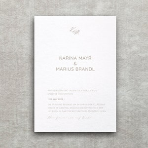 Scandi Chic wedding invitation wedding invitation card set, pure and casual, grey, white, simple and modern with gypsophila image 8