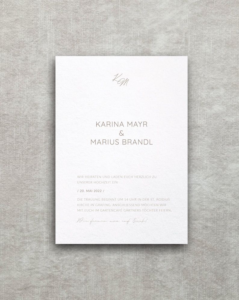 Scandi Chic wedding invitation wedding invitation card set, pure and casual, grey, white, simple and modern with gypsophila image 8