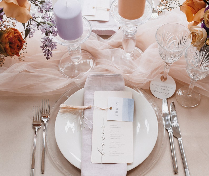 Envelope Peach Lavender matching envelope for wedding invitation card set, blush, lavender, white, classic, watercolor image 3