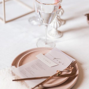 Seating plan table plan wedding modern glam elegant and classic in the colors white, beige, rose, peach, apricot, simple and slanted image 5