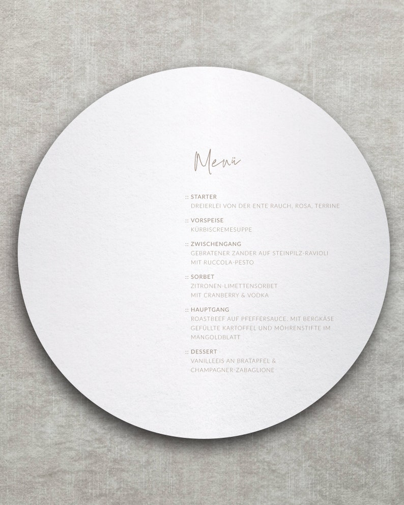 Wedding menu card and name card, place card Modern Nature, modern, beige, rustic, industrial, white, brown image 5