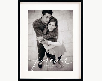 Personalized poster “forever” – gift for your loved one for an anniversary, Valentine’s Day, wedding day, names, date, photo of the bride and groom